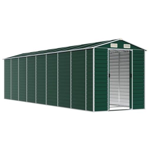 NNEVL Garden Shed Green 191x725x198 cm Galvanised Steel