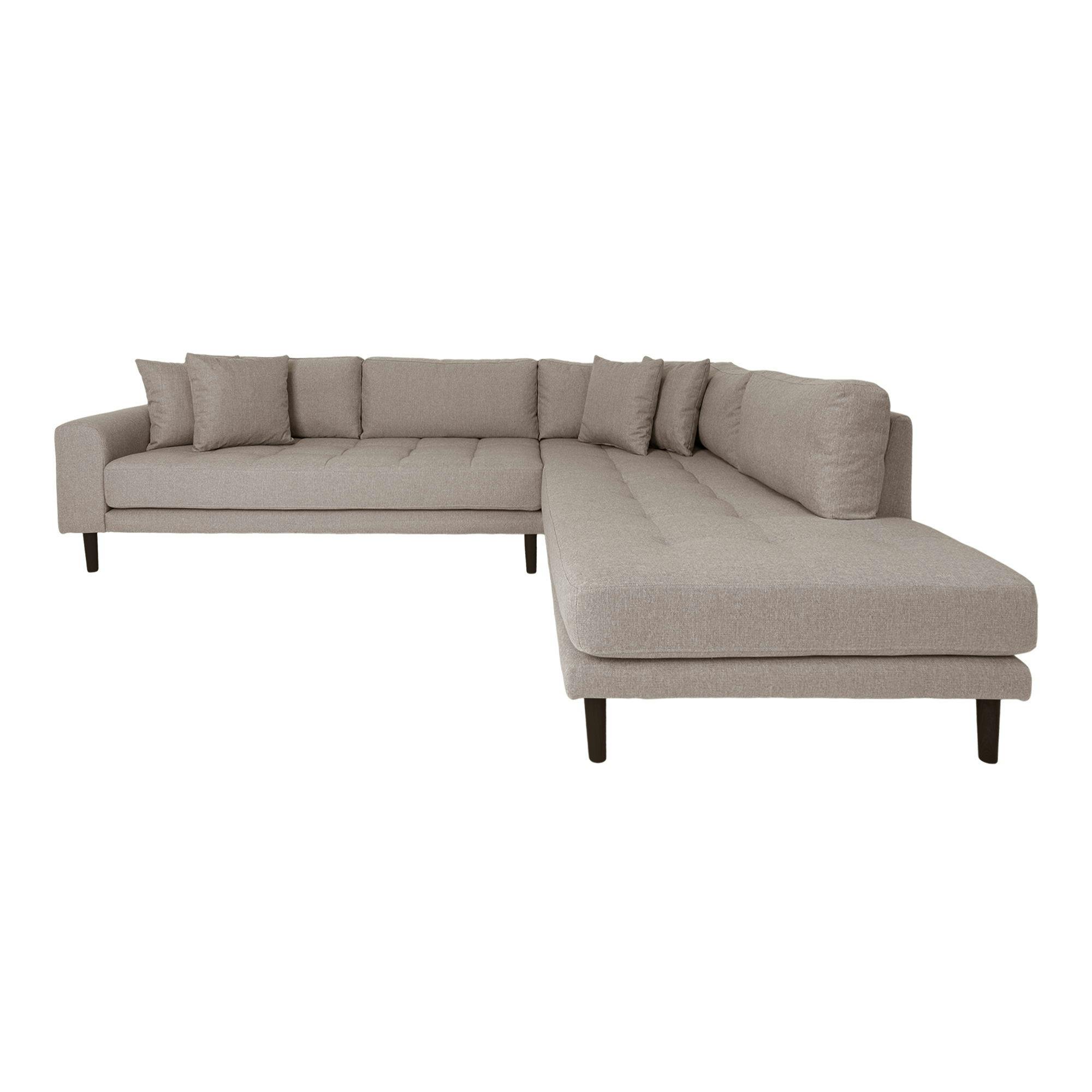 Canapé d'angle gris minéral - côté droit, 257 cm ROTTERDAM