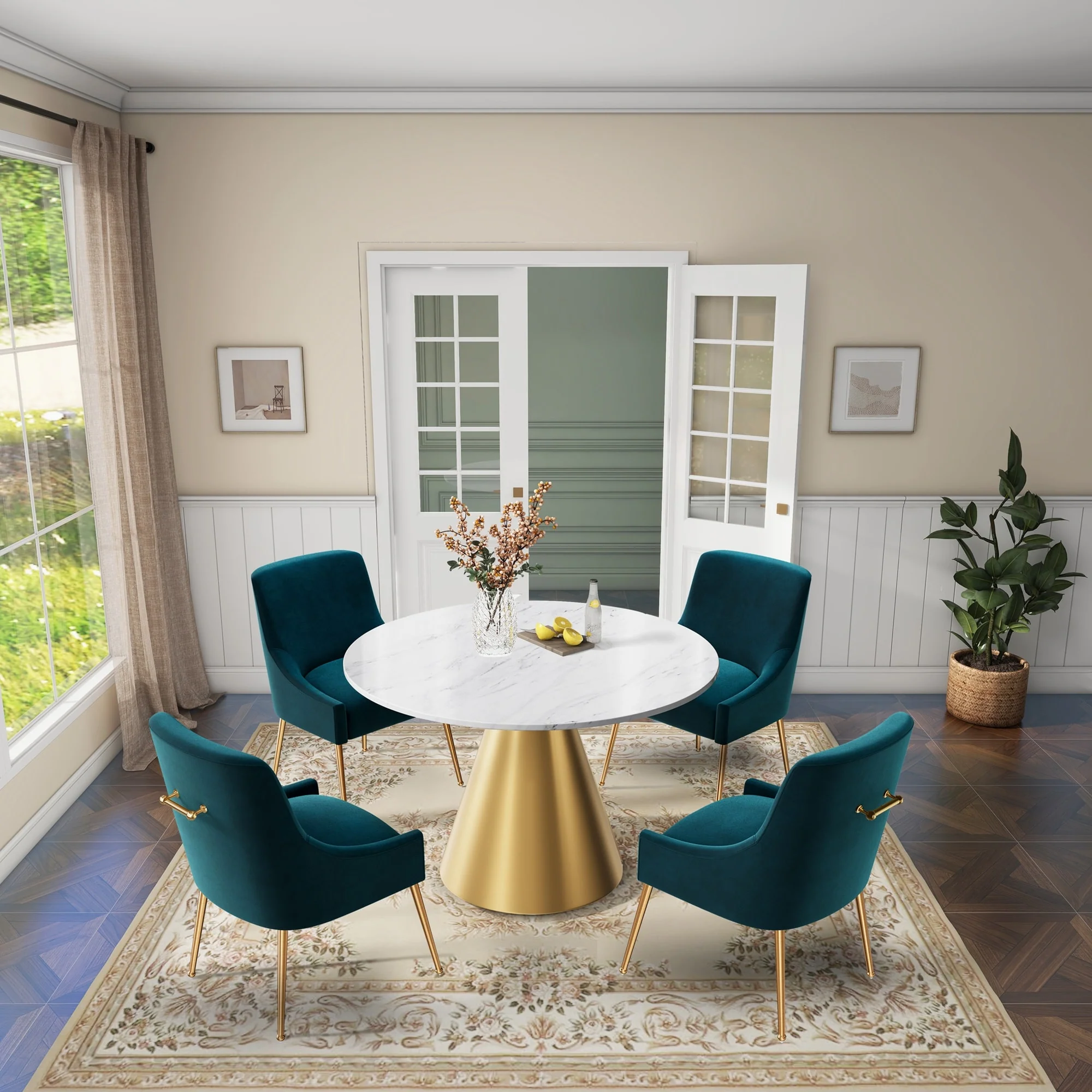 GZMR Upholstered Accent Dining Chairs Side Chairs (Set of 2)