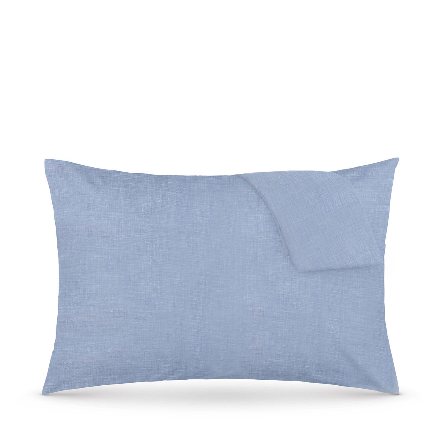 Coppia federe 50x80 cm melange azzurro