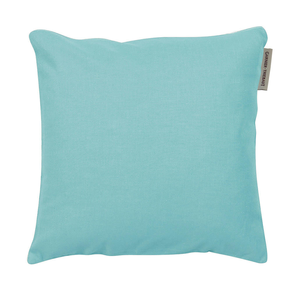 CONFETTIS AZUR - Housse de coussin  pur coton bleu 50x50
