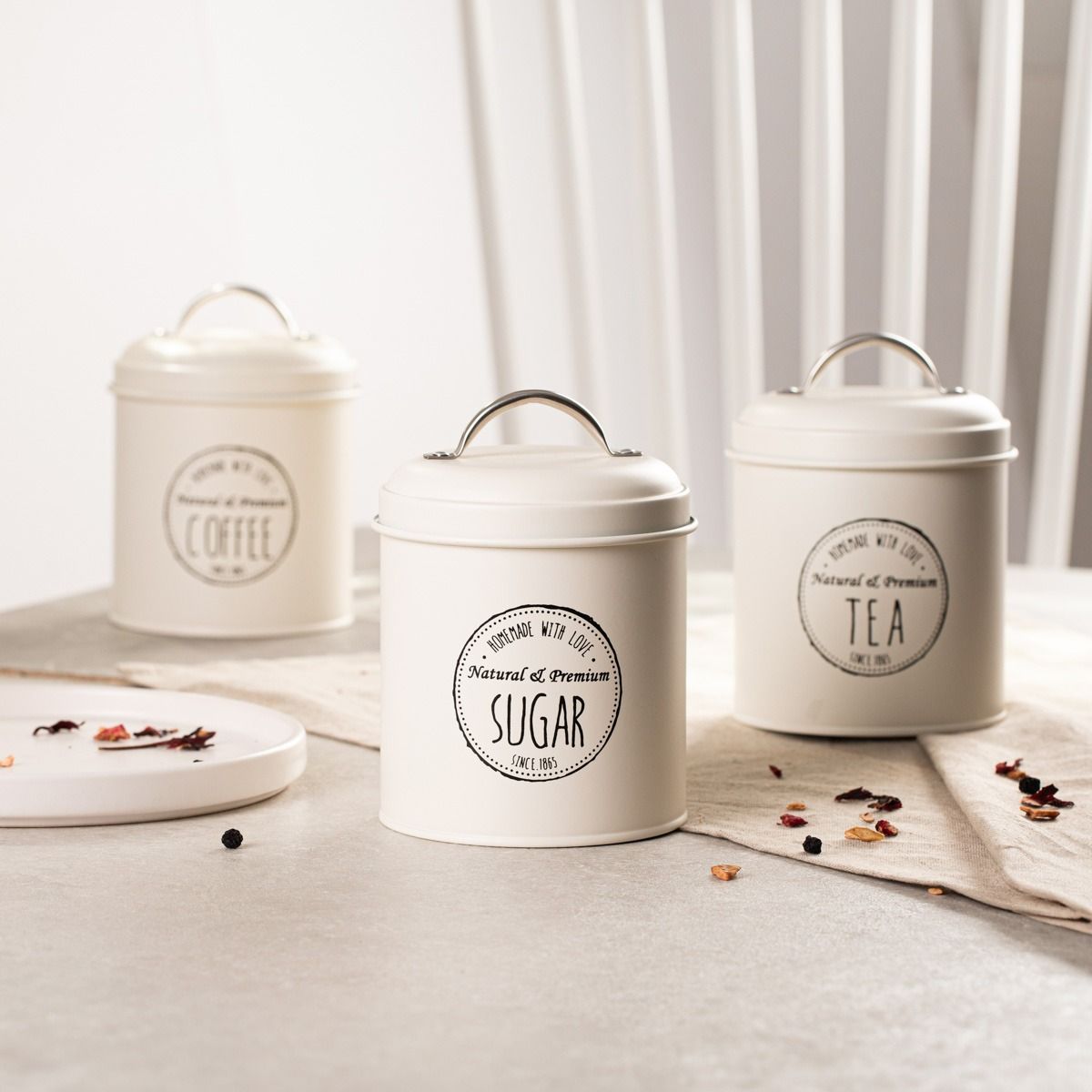 Pojemniki RIO z metalową pokrywką 3 el.