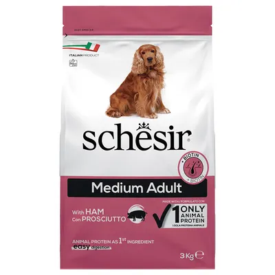 Schesir Dog Medium Adult with Ham