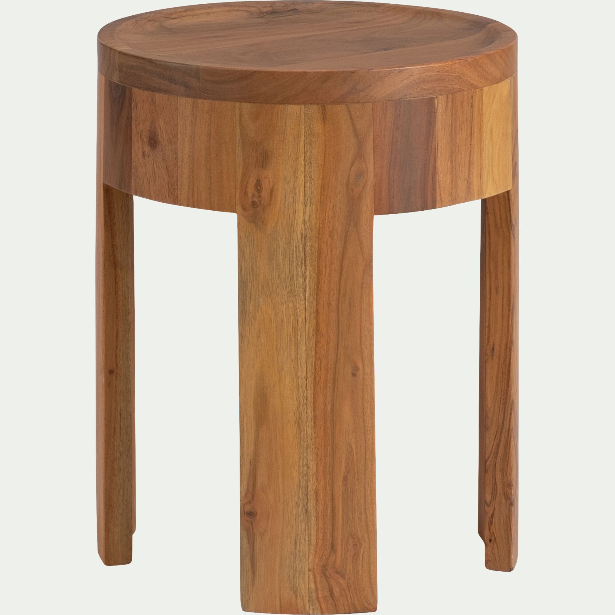BRAGA - bout de canapé en acacia D35xH45cm - naturel