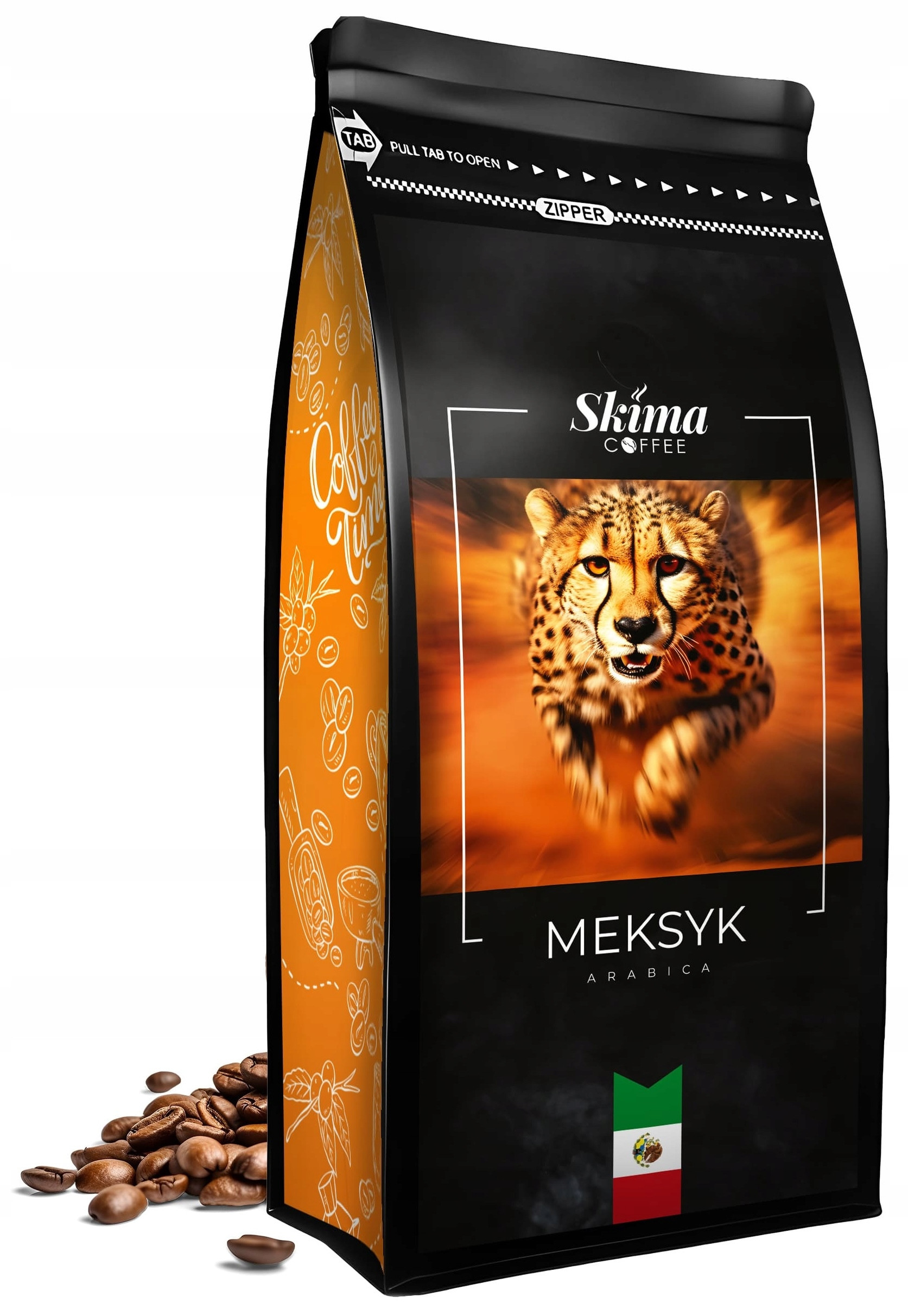 Kawa ziarnista 1kg Meksyk 100% Arabica Świeżo Palona do ekspresu