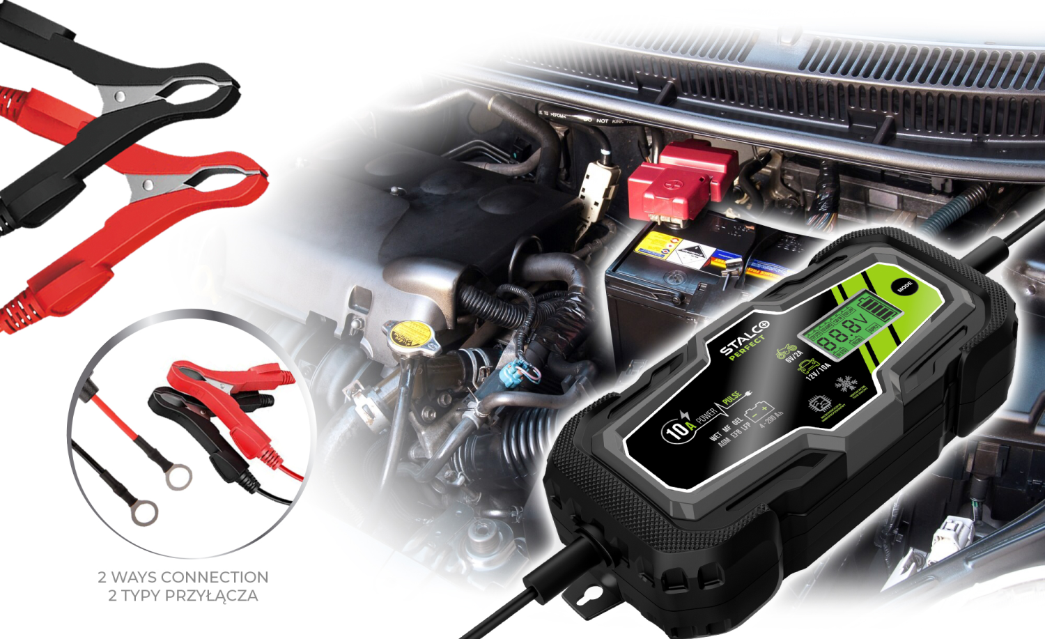 Prostownik samochodowy PowerPulse 10A STALCO PERFECT S056598754 STALCO PERFECT S056598754