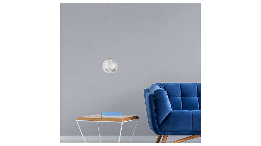 Lampa wisząca Brillant LED szklana złota