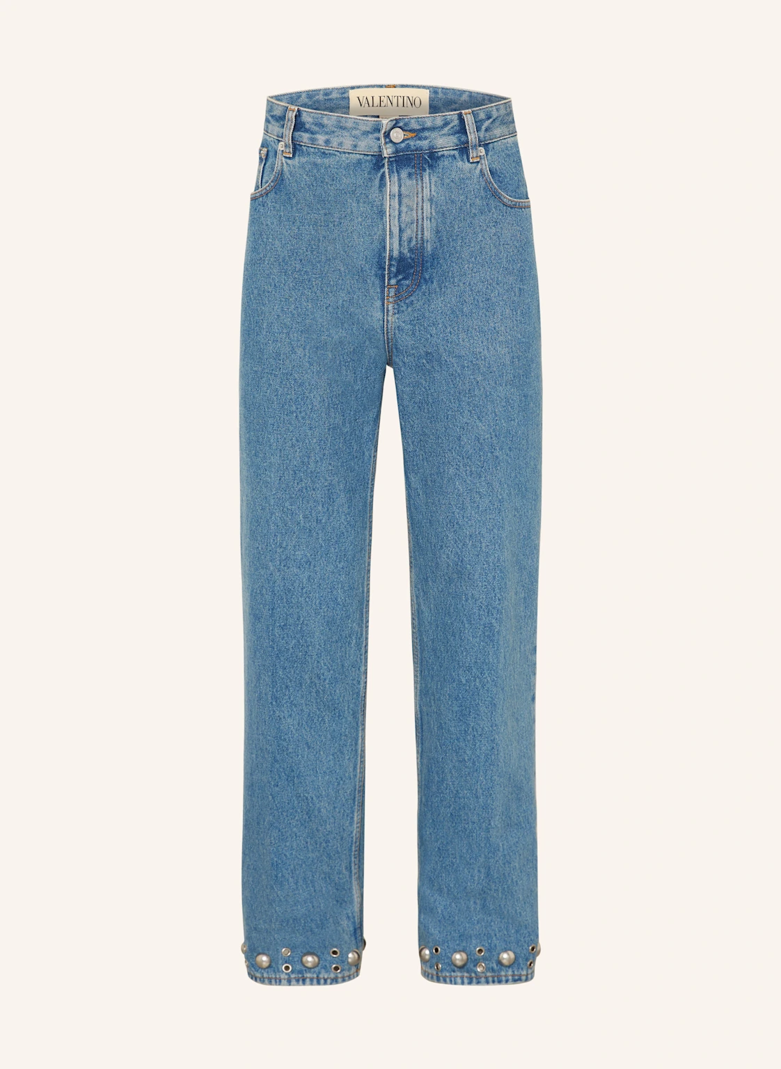 VALENTINO Jeans mit Schmuckperlen