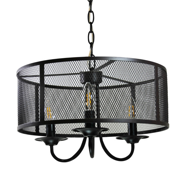 Lampa wisząca czarna SOHO3xE14x12W wym: 100x40x40 cm Polux