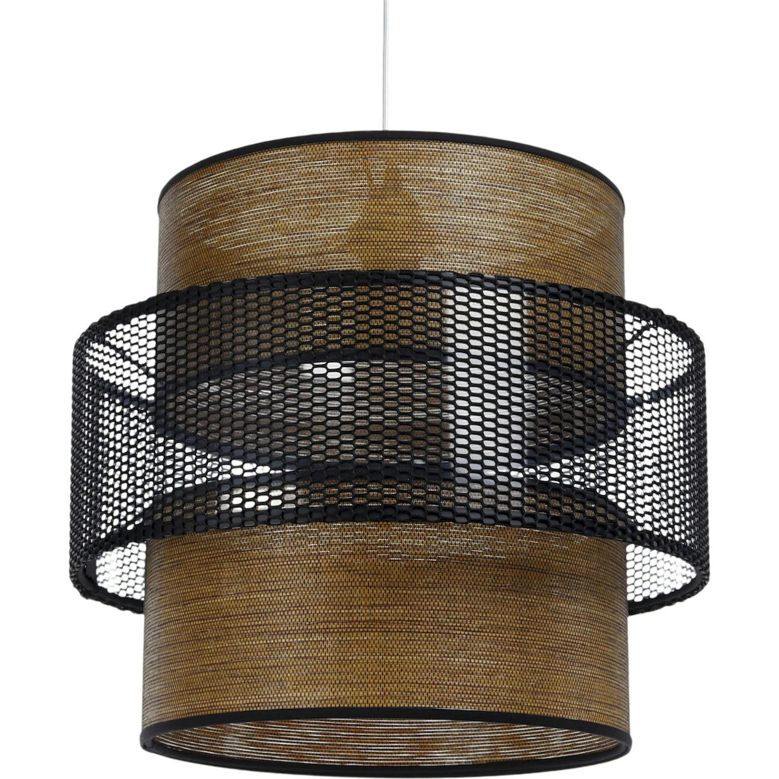 DOBLO LONG - Suspension Tissu Bois foncé 40x40x35 cm