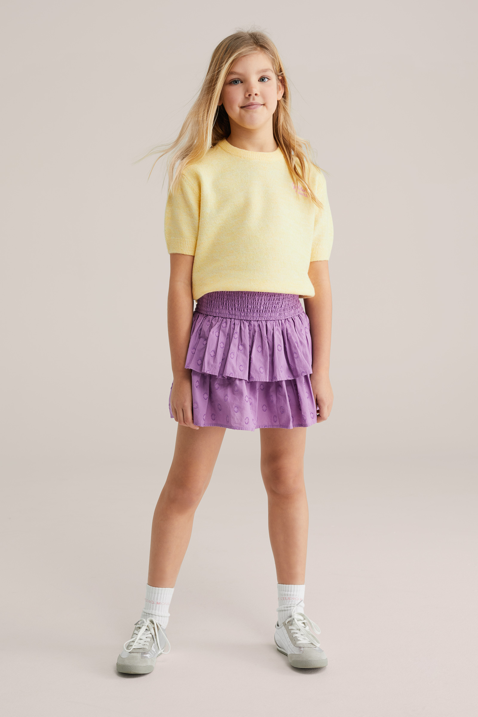 Meisjes skort met structuur