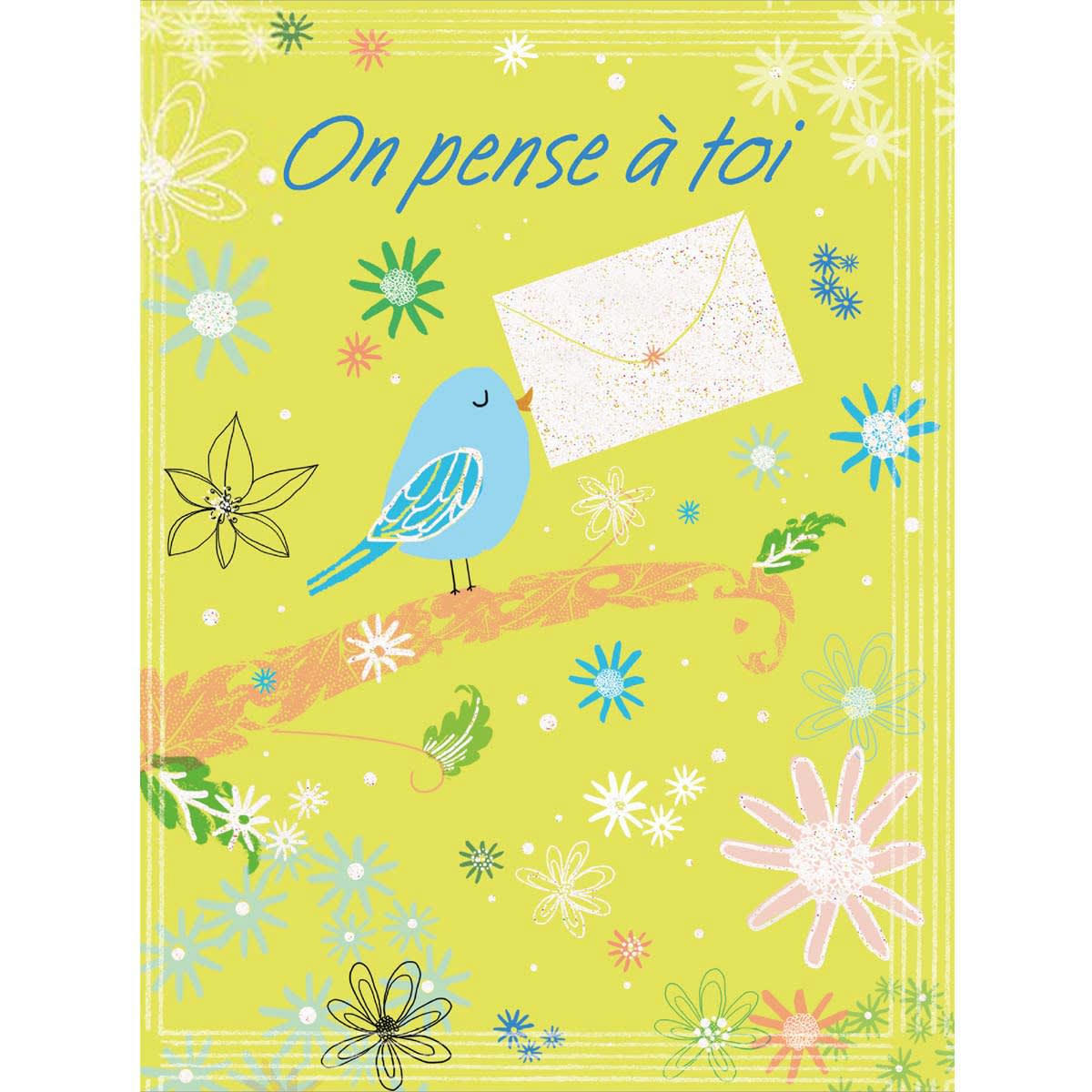 - Carte On Pense À Toi Petit Oiseau