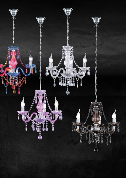 Lampa wisząca wielokolorowy LÜSTER 3xE14x40W wym: 150x46x46 cm RL
