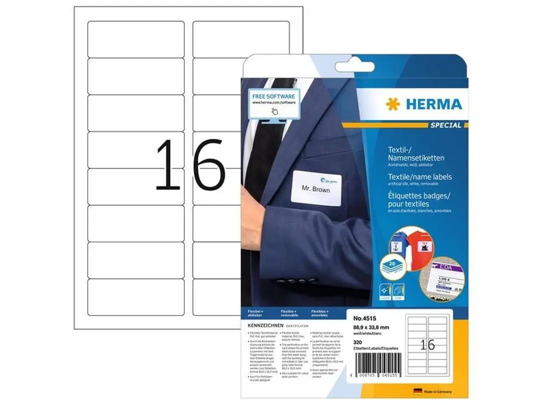 Etiketten 20er-Set Namensetiketten