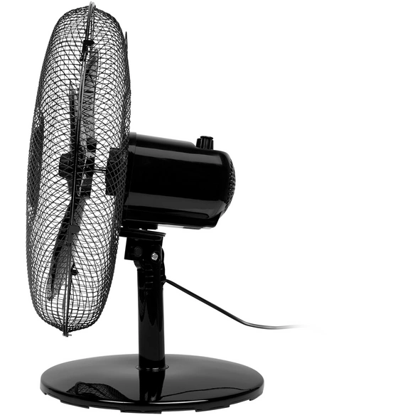 Tischventilator, D. 40 cm, 45W, 2 Stufen, schwarz, oszillierend