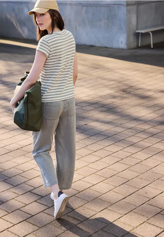 Kurzarm T-Shirt mit Struktur