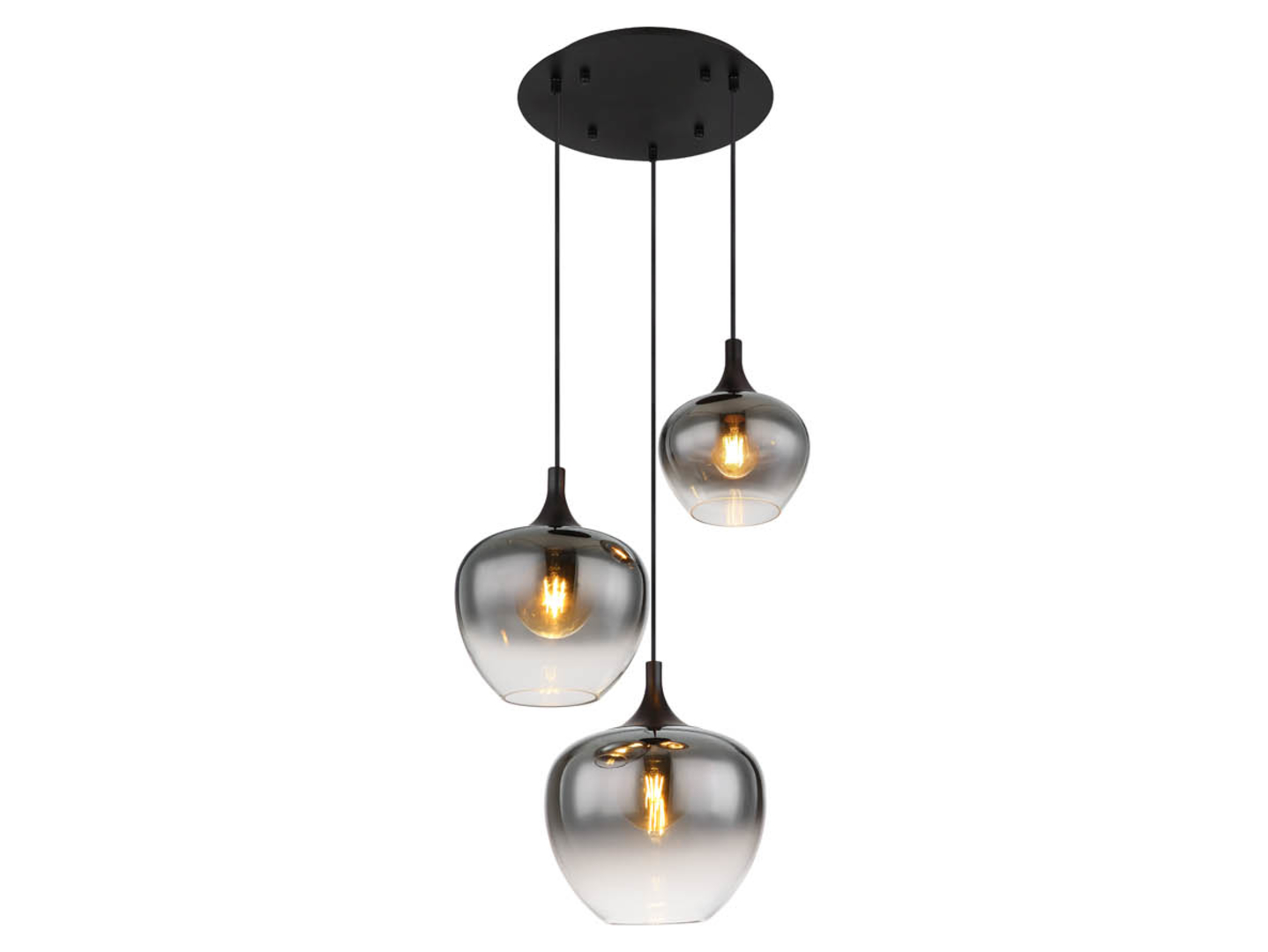 Lampa wisząca Maxy 3-punktowa metalowa czarna