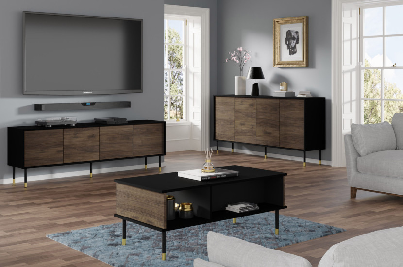 Stolik kawowy SHERWOOD 110x55 cm dąb catania