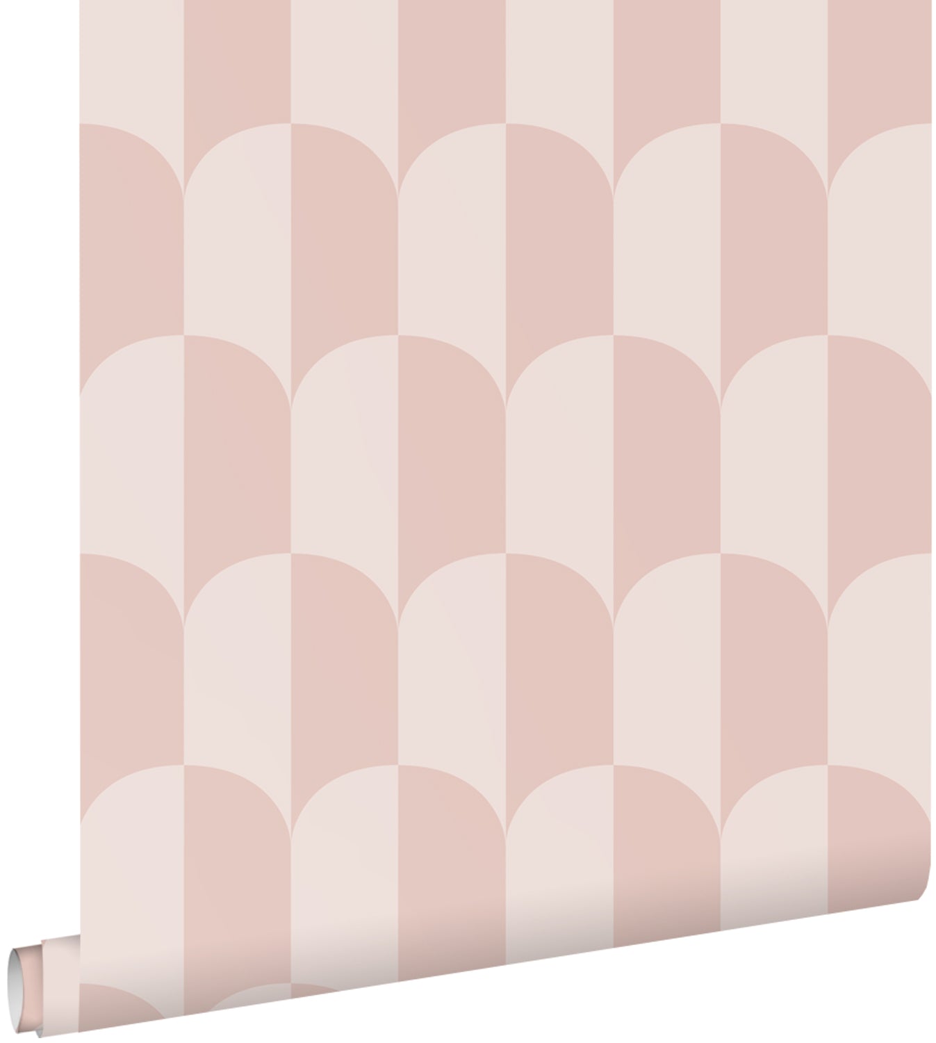 ESTAhome behang art deco bogen zacht roze en licht roze - 53 cm x 10.05 m - 139986