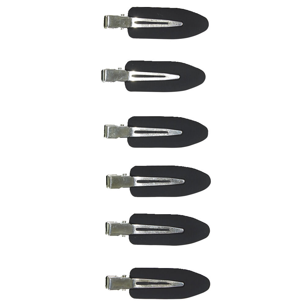 Lot de 6 pinces à cheveux latérales noir ou rose - 2 coloris