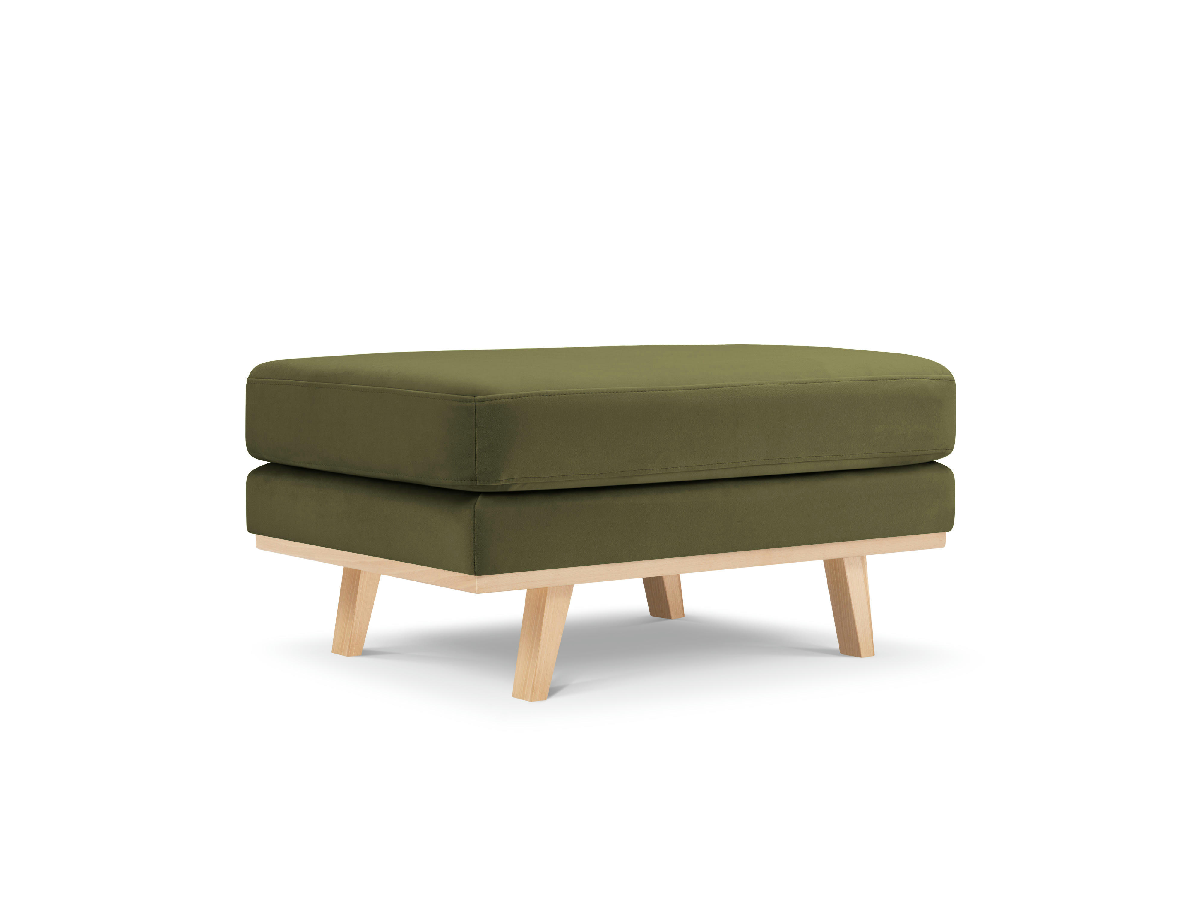 TUGELA - Pouf en velours vert