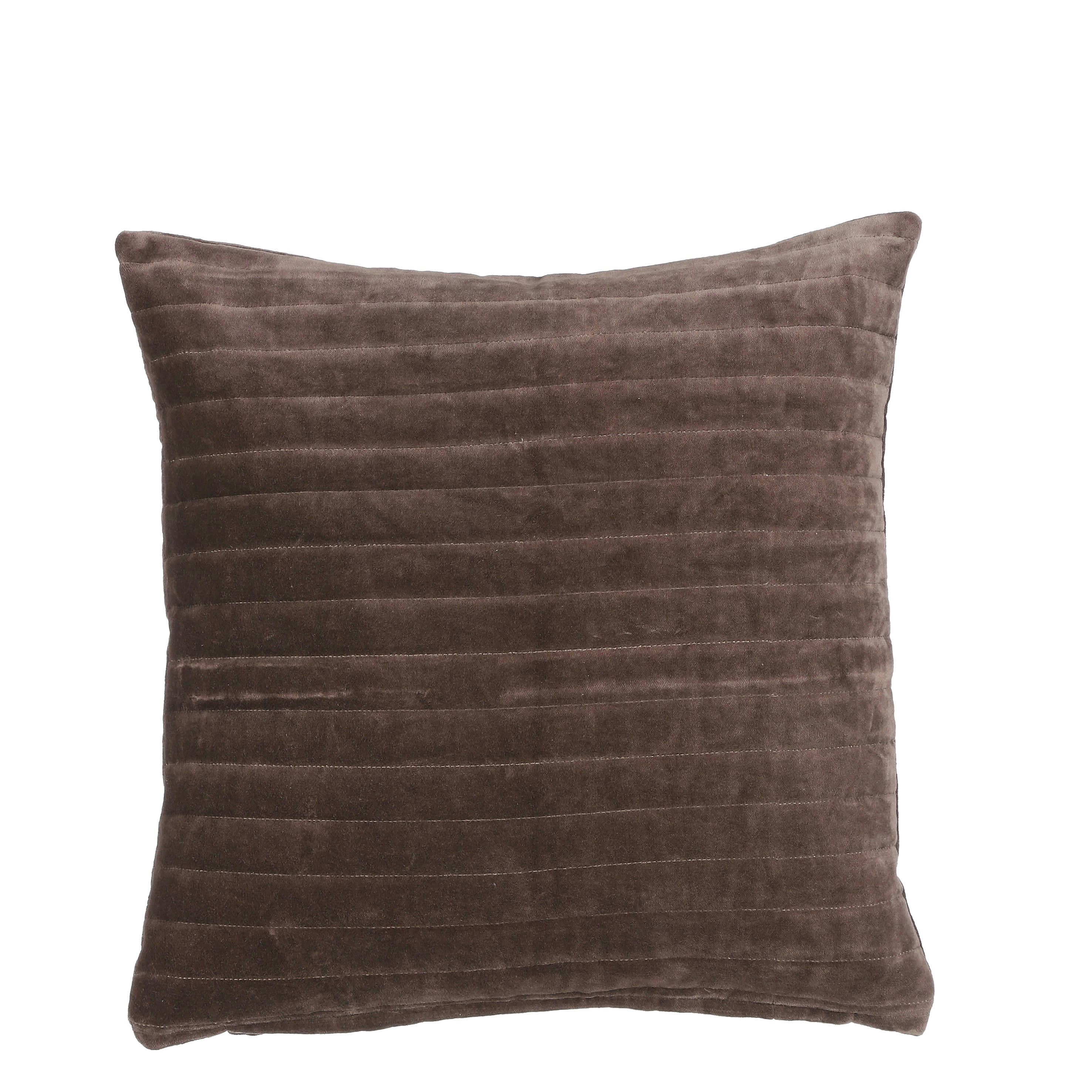 BALBOA - Coussin en coton marron foncé 45x45