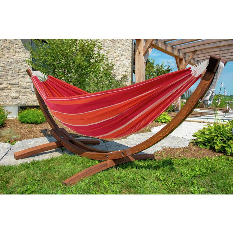Vivere Mimosa Hammock with Wooden Stand