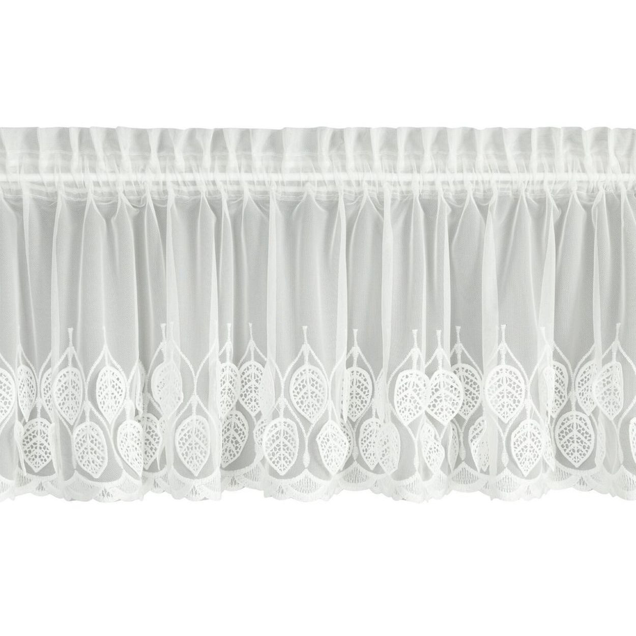 Zazdrostka Firanka NIRA etamina biała haft przelotki woal 40x150 cm