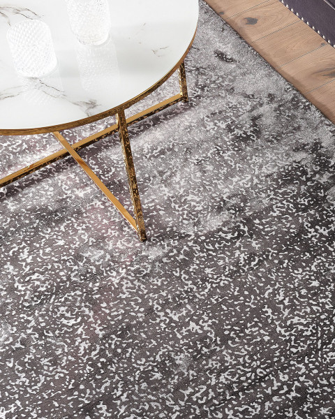 Dywan do salonu 160x230 cm szaro-srebrny