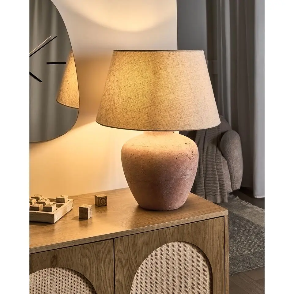 BARTON - Tafellamp - Bruin - Keramiek