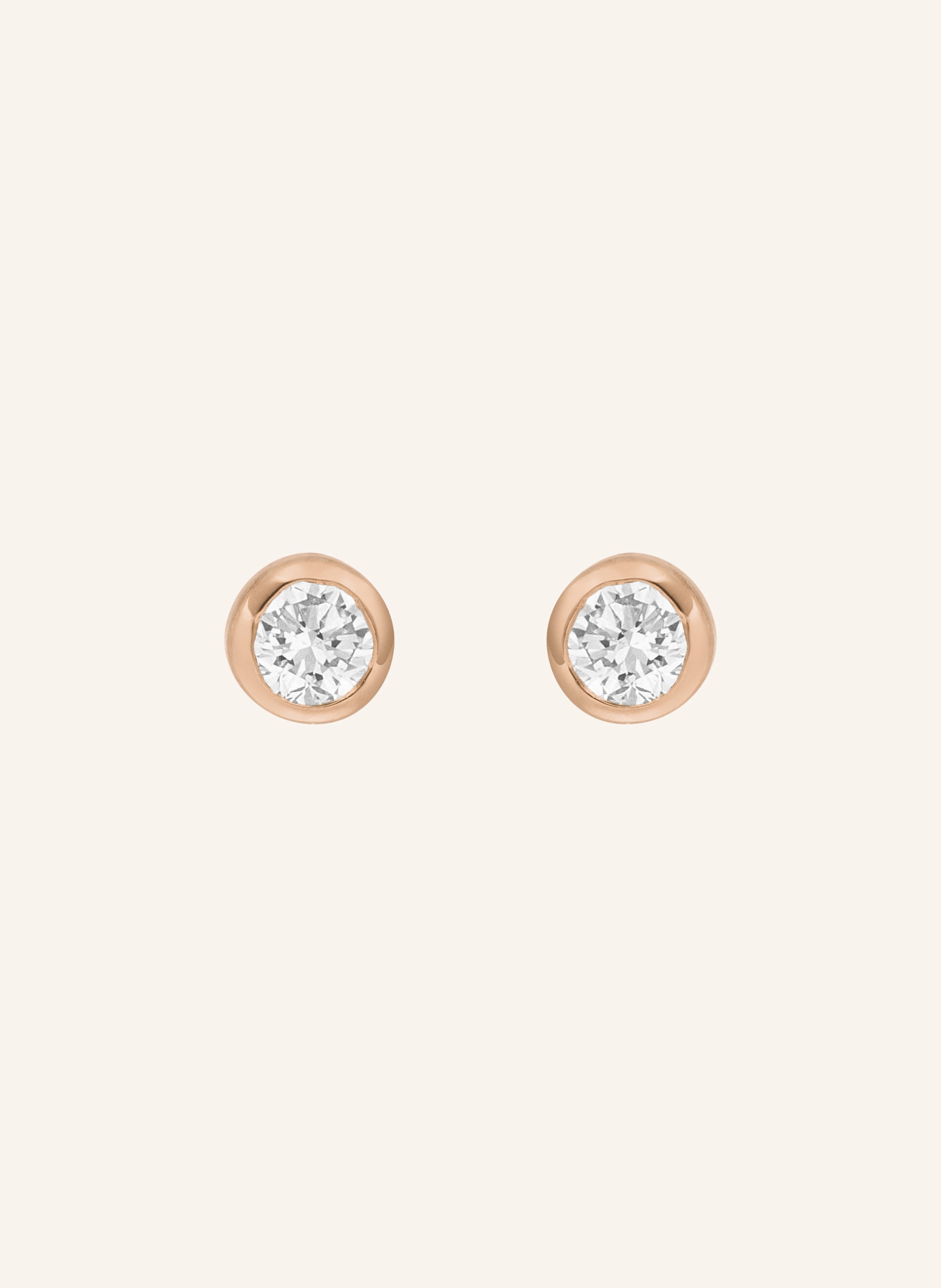 Leaf Ohrstecker MY FIRST DIAMOND 18 Karat Rosegold mit Diamanten