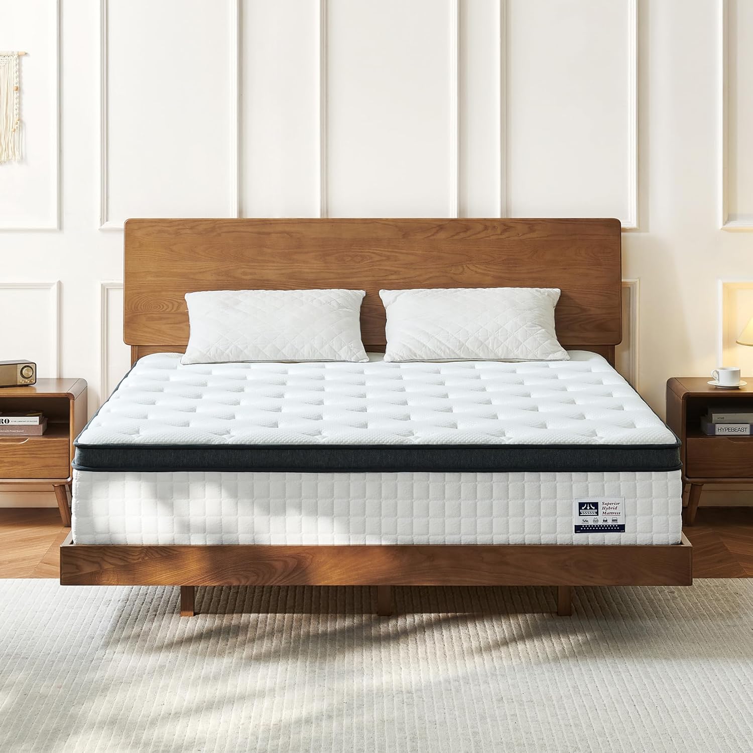 Full Size Mattress, 10 Inch Medium Firm Full Mattress in a Box, Hybrid Mattress with Individually Pocketed Coils for Targeted Support, Motion Isolation, CertiPUR-US Certified