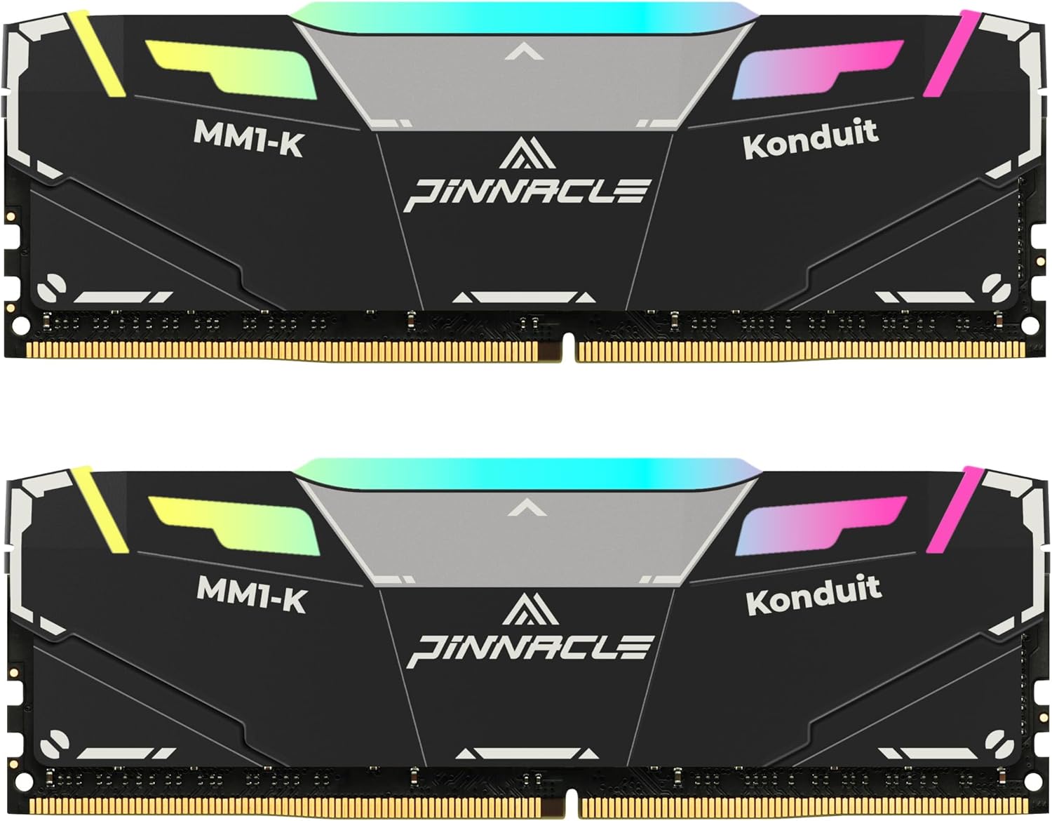 Timetec Pinnacle Konduit RGB 16GB KIT(2x8GB) DDR4 3200MHz PC4-25600 CL16-18-18-38 XMP2.0 Overclocking 1.35V Compatible for AMD and Intel Desktop Gaming PC Memory Module RAM - Black