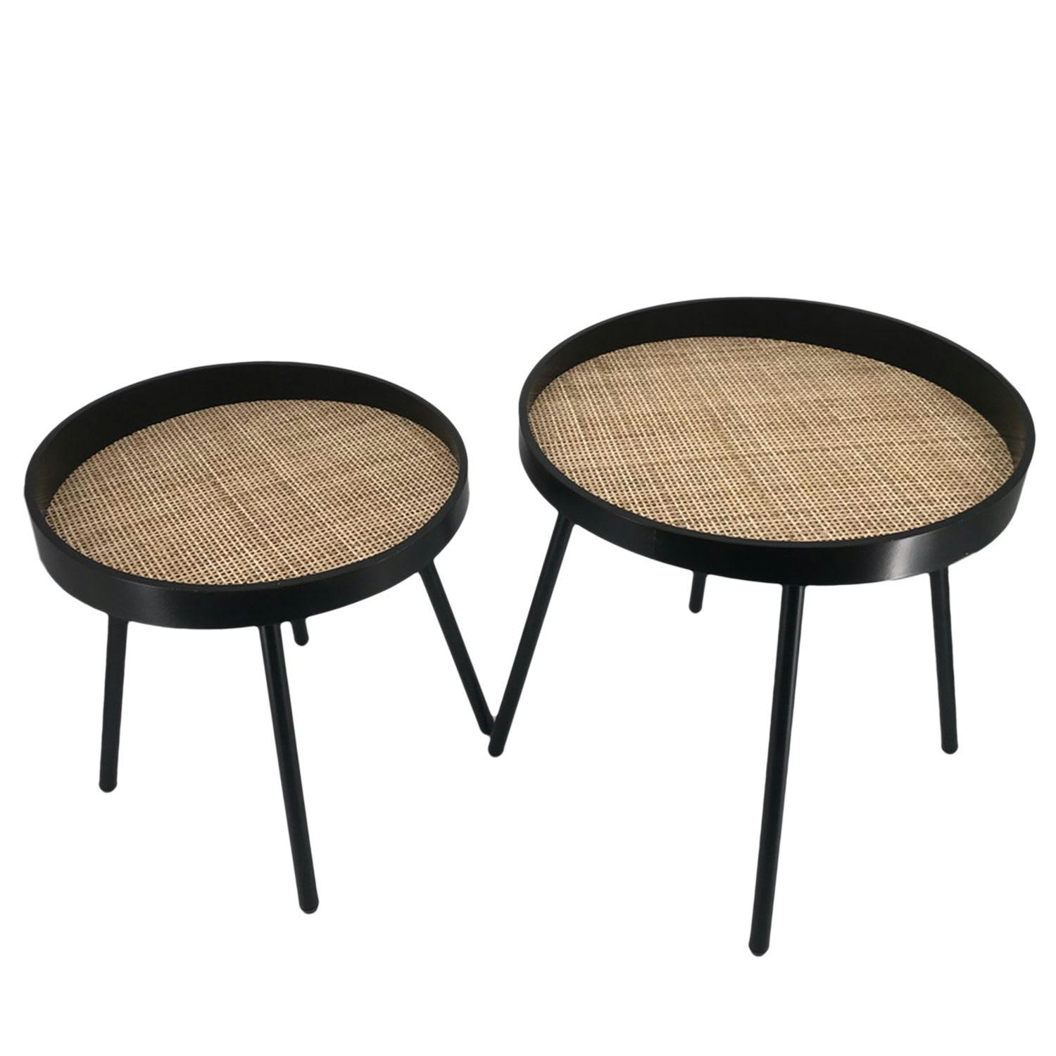 REED - Duo de tables gigogne noir