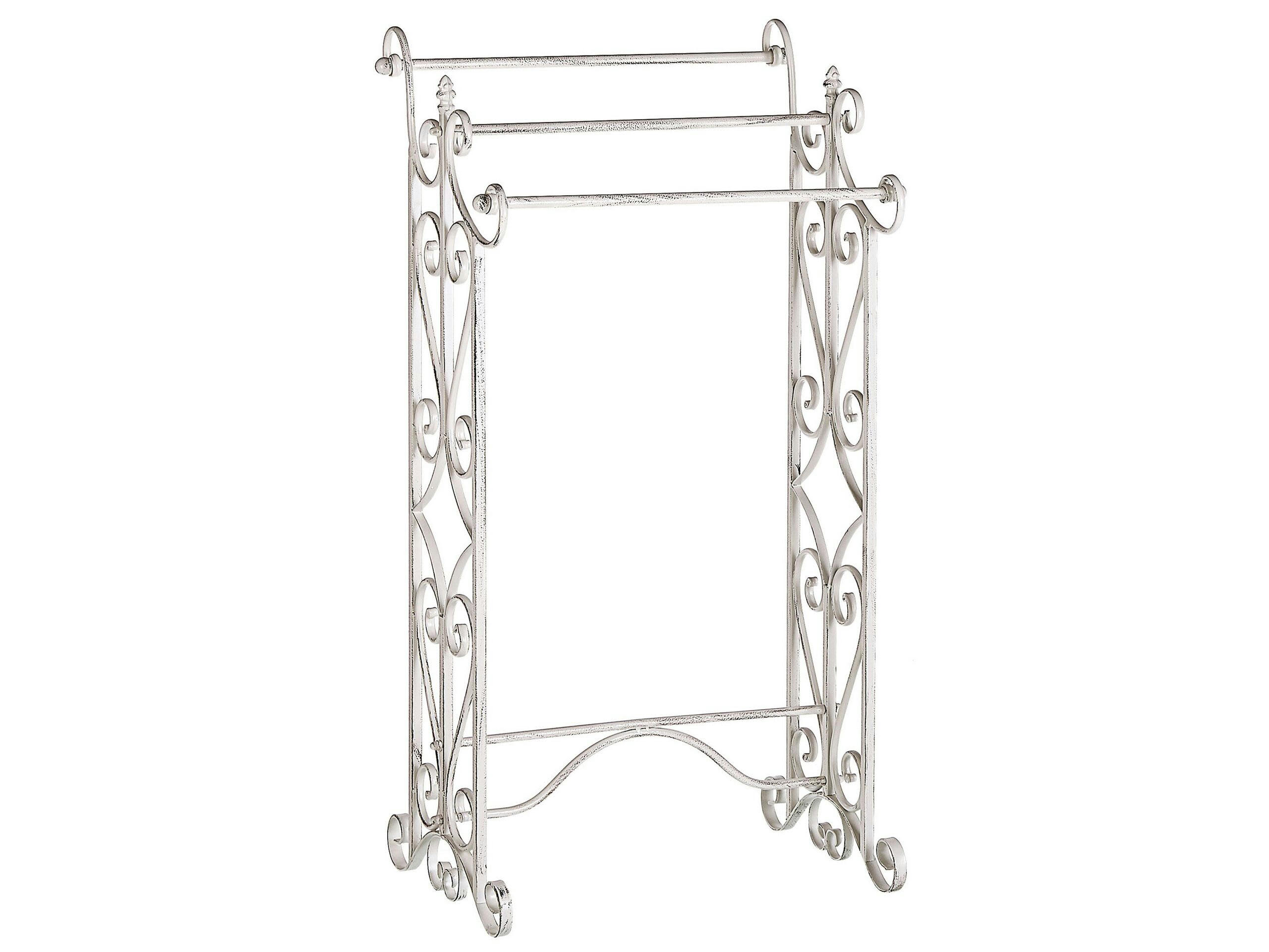 CHILLAN - Porte-serviettes en métal blanc 45 x 90 cm