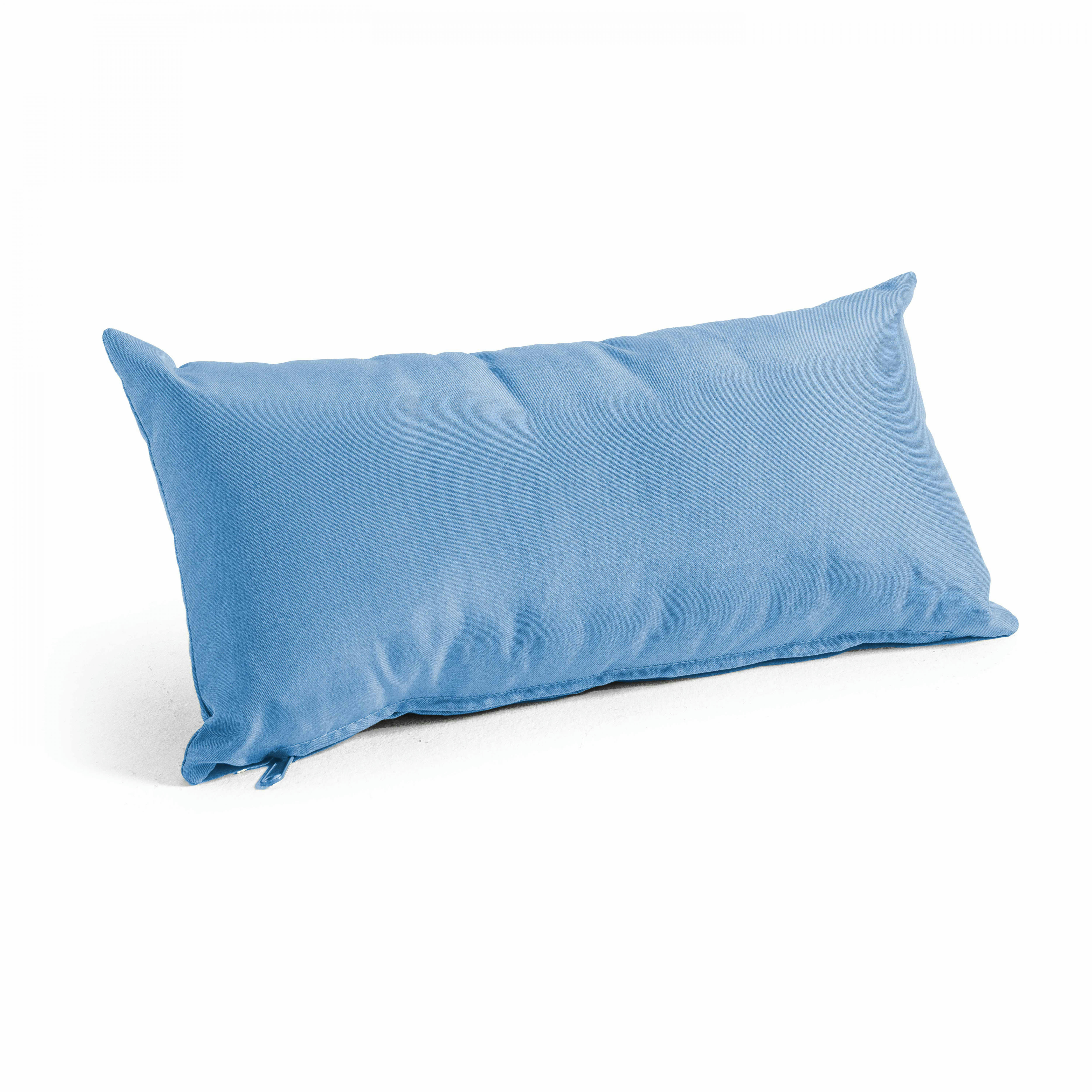 CUZCO - Lot de 2 petits coussins polyester bleu 40x20x8 cm