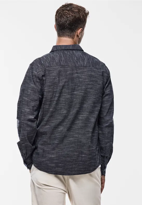 Hemd in Melange-Optik