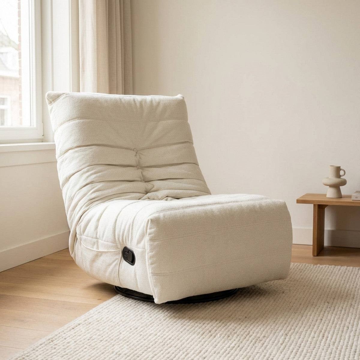 Starfurn Relaxfauteuil Zen - Naturel - Draaibaar - 97x78x90cm