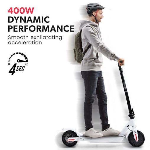 NNEMB Synergy 5 MkII 400W Electric Scooter-with Suspension-for Adults-White