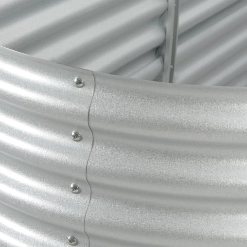 NNEVL Garden Raised Bed 240x80x44 cm Galvanised Steel Silver