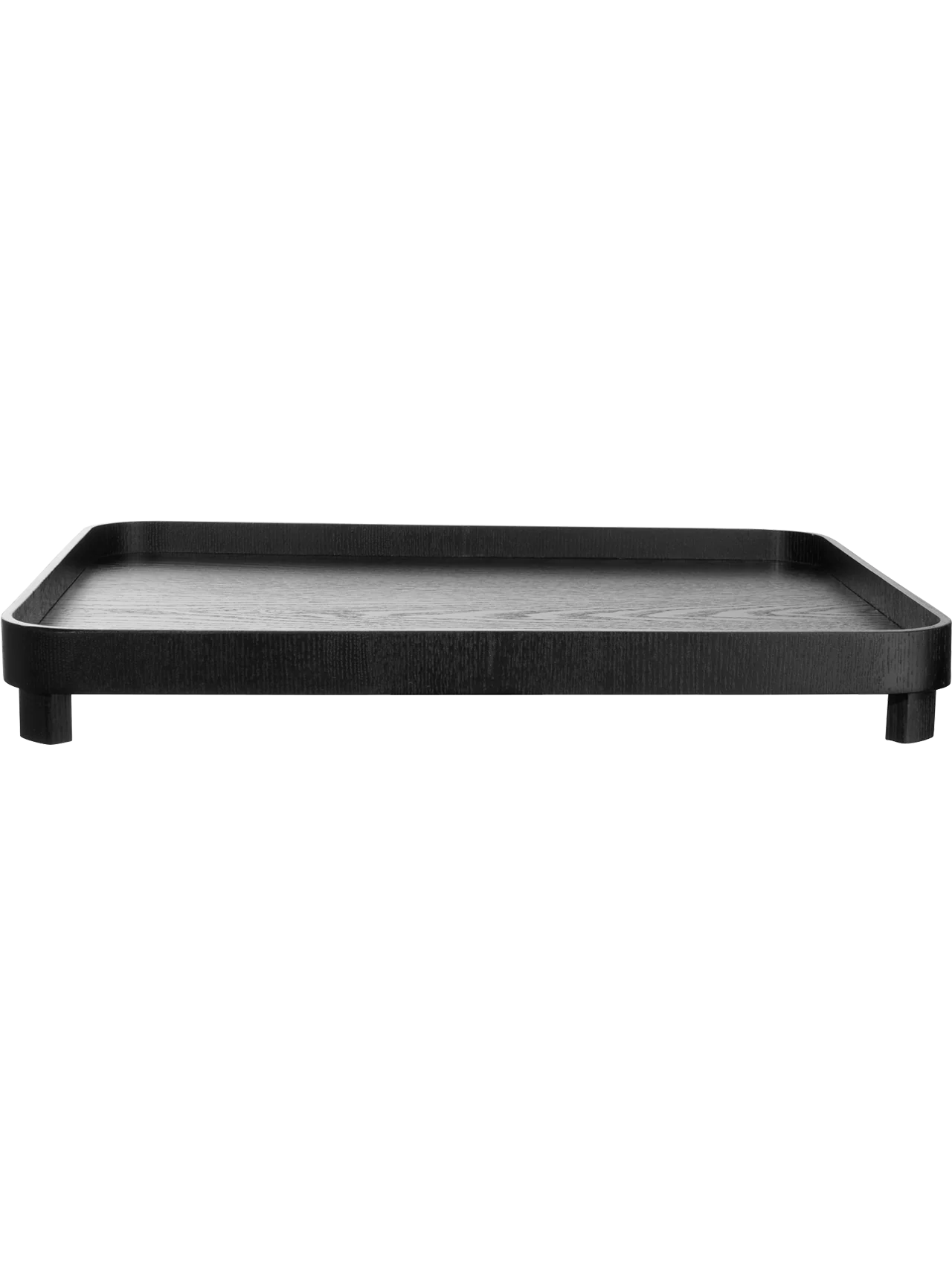 tablett auf fuß, schwarz