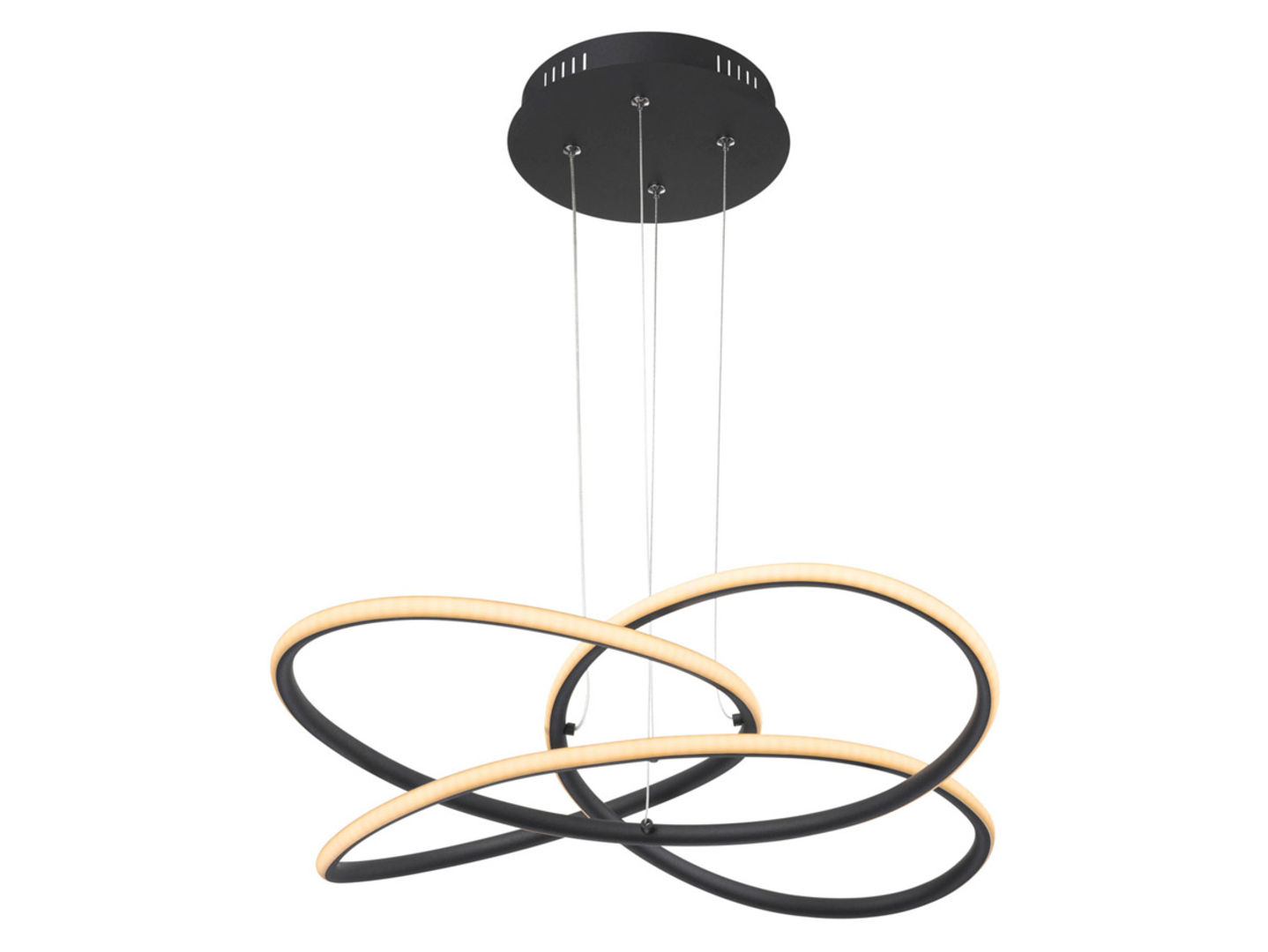 Lampa wisząca Panda LED metalowa czarna