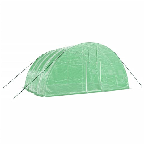 NNEVL Greenhouse with Steel Frame Green 24 m&sup2; 6x4x2.85 m