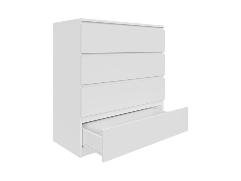 Komoda biała 90cm - 4 szuflady, nowoczesny design PL