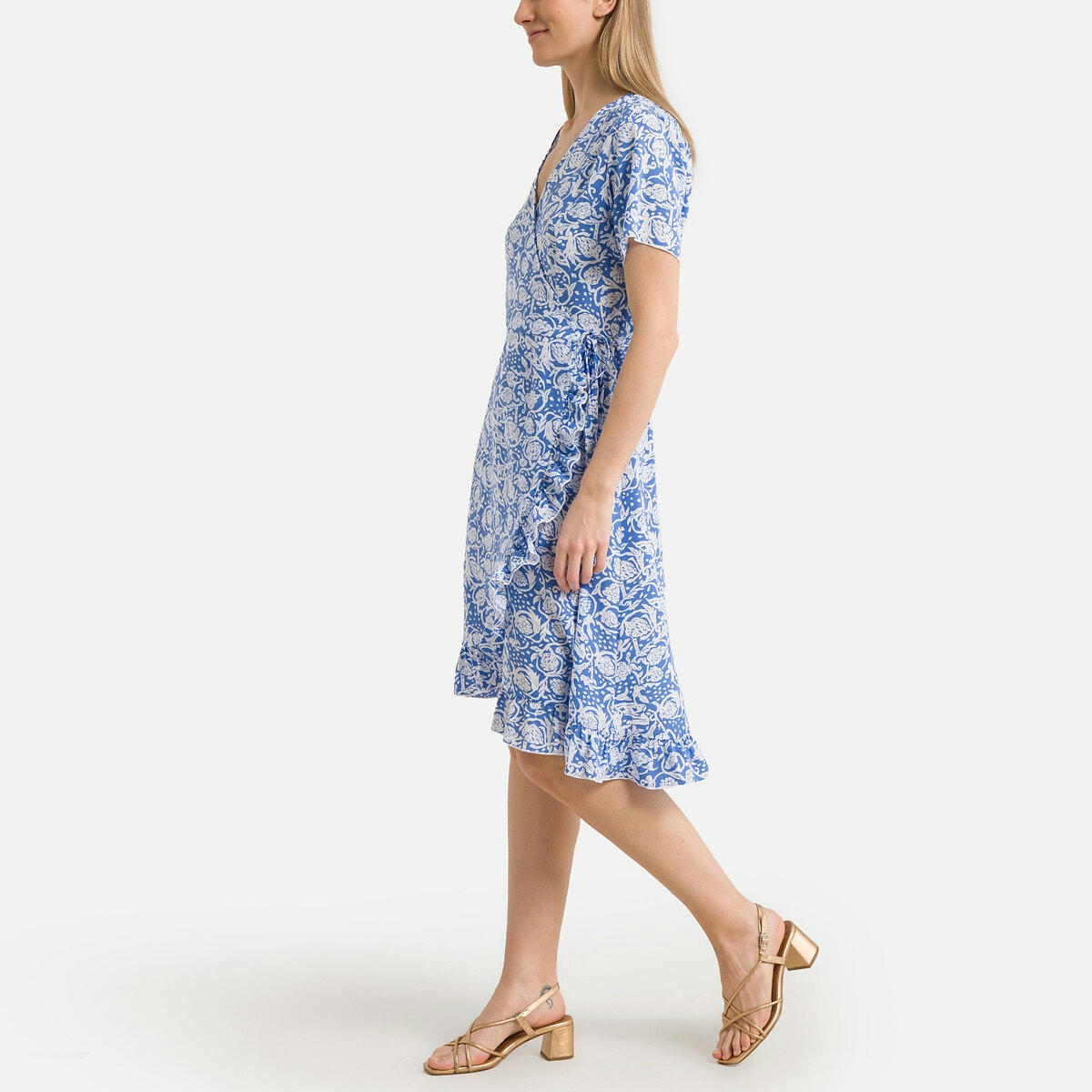 Robe portefeuille imprimée