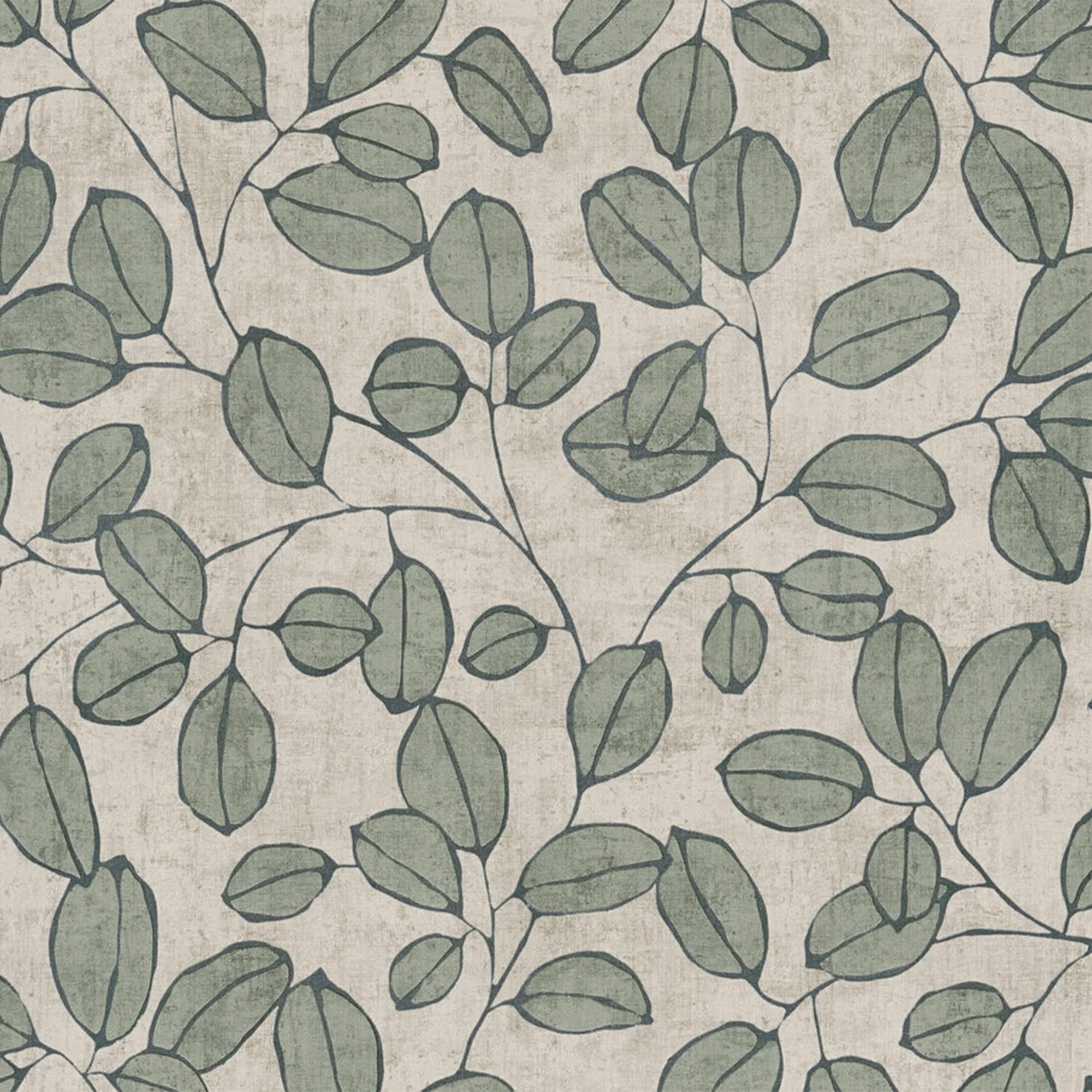 Papier peint intissé MIRELA coloris vert de gris