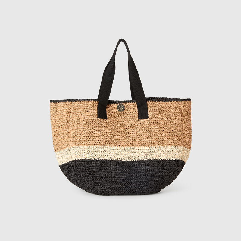 Straw look shopping bag