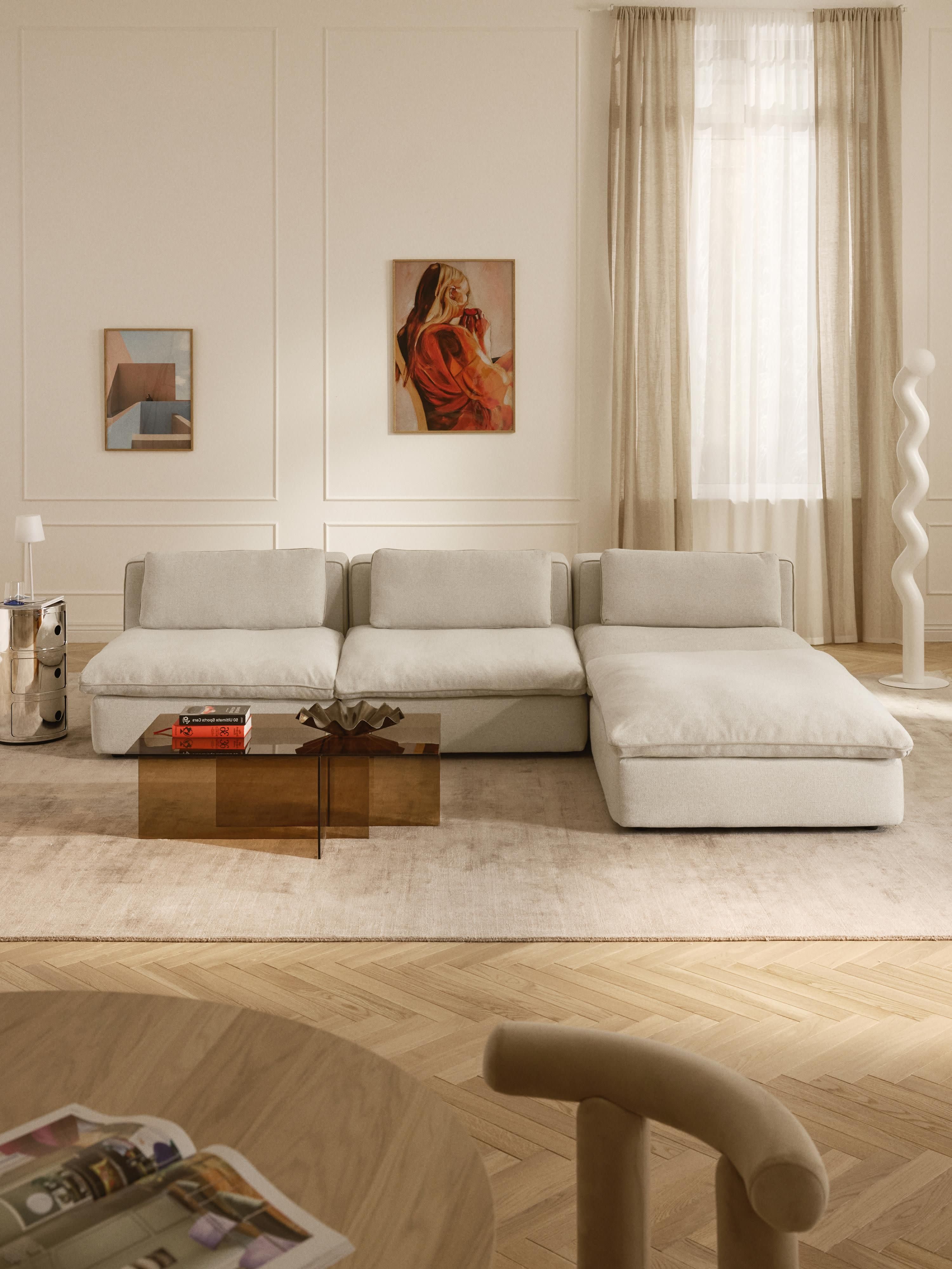 Modulares Sofa Felix mit Hocker (links/rechts)