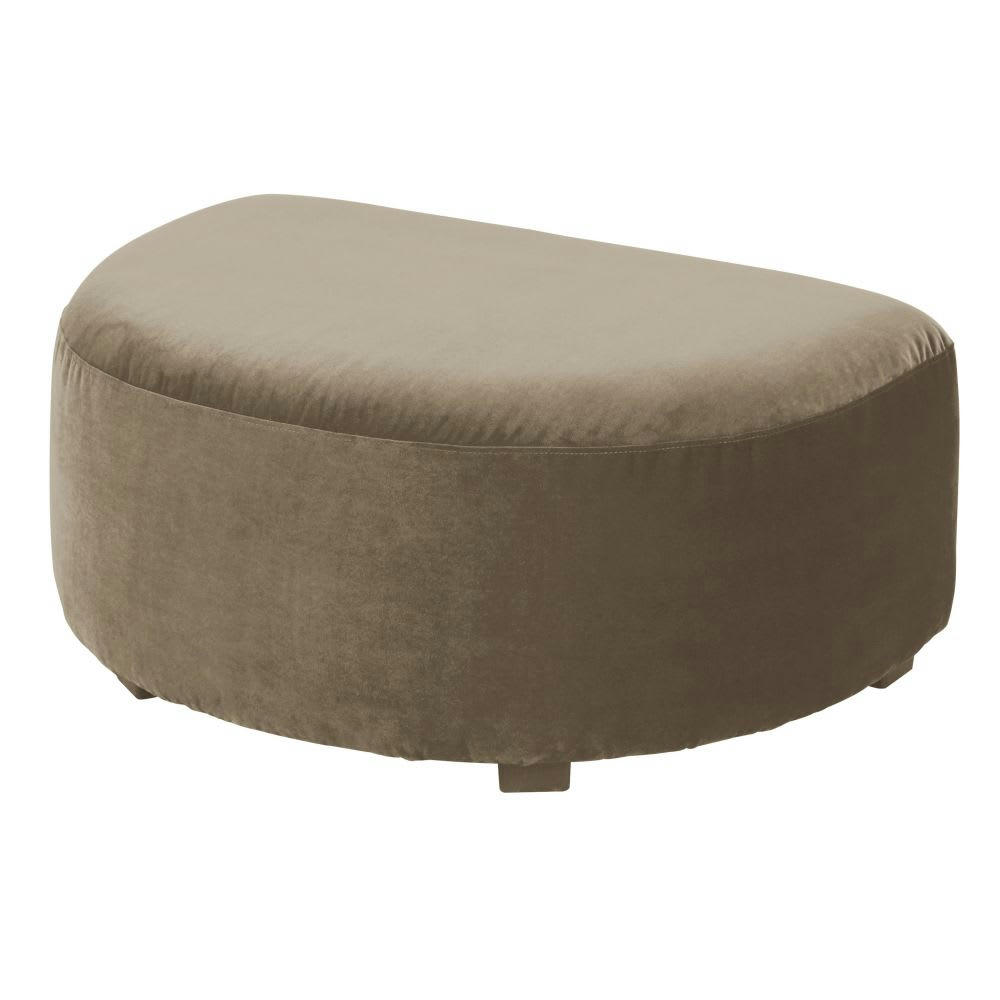 Virgile - Pouf pour canapé modulable en velours beige