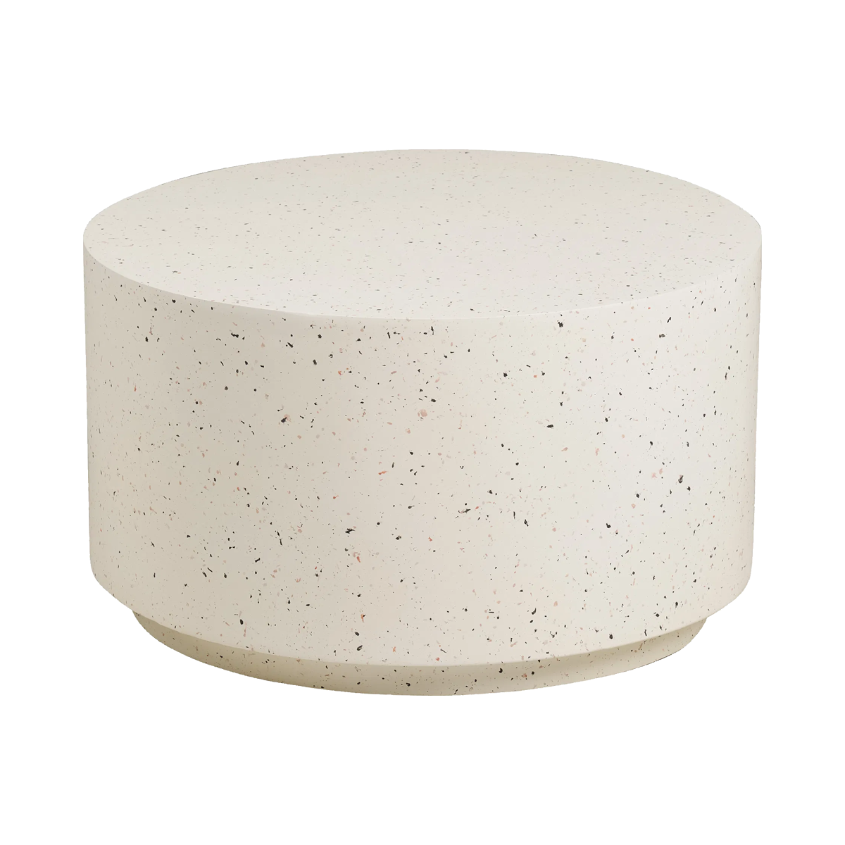 Artichok Boan ronde fiberclay salontafel gebroken wit - Ø70 x 40 cm
